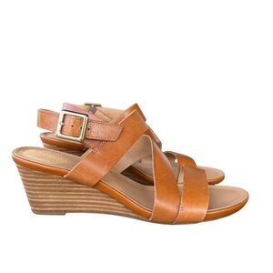 Franco Sarto Desi Brown Wedge Sandals‎